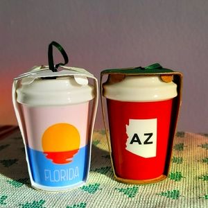 Starbucks NWT "you are here" Christmas ornaments